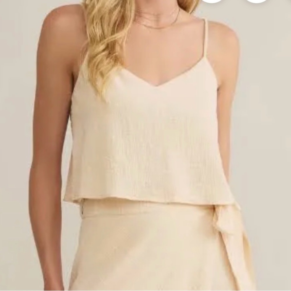 Z Supply Sleeveless V-Neck Cami Top in Cream